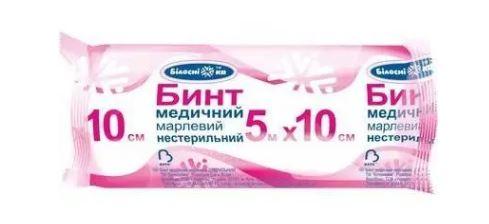 Бинт марлевий медичний нестерильний 5м 10 см