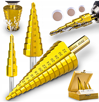 Набір з 3 ступінчастих свердел LEX Польща від 4 до 32 мм