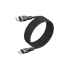 Кабель ACEFAST C11-03 Type-C to Type-C 3A, 60W, 1.2m, nylon + PVC, zinc connectors, Black yL.