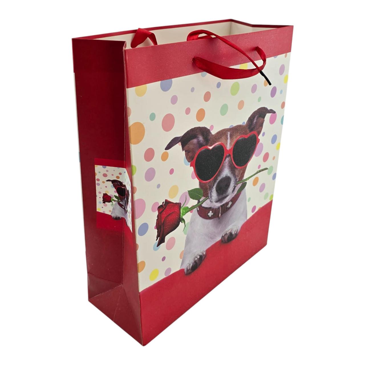 Пакет подарунковий картонний "Собака" (32х26х10 см)
