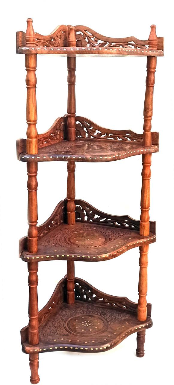 Етажерка на 4 полиці рожеве дерево (120х38х38 см)