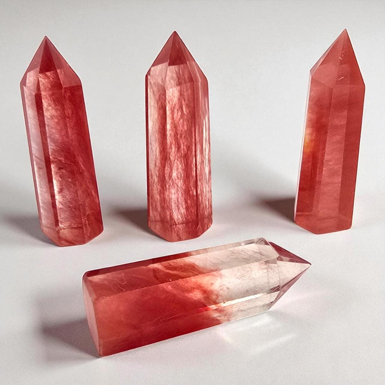 Кристал із сердоліка у формі вежі (полірований, 7 см)