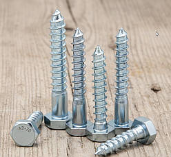 DIN 571 Гвинт по дереву для дерева шестигранний нержавіючий, фото 5