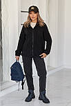 Флісова жіноча кофта на блискавці "Jacket" Батал, фото 3
