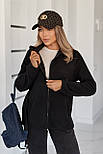 Флісова жіноча кофта на блискавці "Jacket" Батал, фото 6