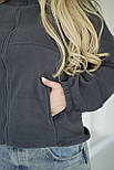 Флісова жіноча кофта на блискавці "Jacket" Батал, фото 9