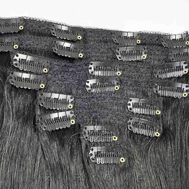 Купить Натуральные Европейские Волосы на Заколках 50 см 100 грамм