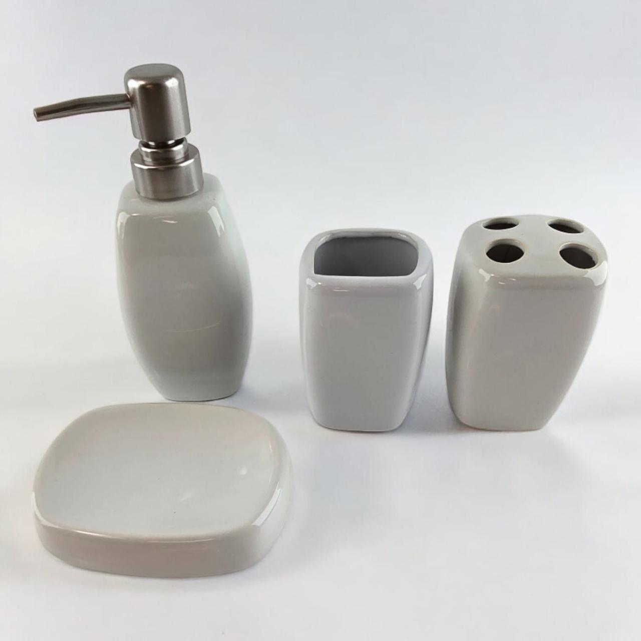 Набір для ванної кімнати білий керамічний (23х21х11 см)