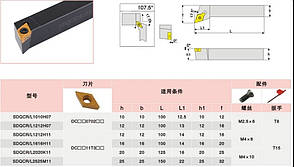 SDQCR1010H07 Різець прохідний (державка токарна прохідна), фото 2