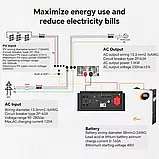 Гібридний інвертор JSDSolar J11000H-W 11Kw, 48V 120A, Wi-Fi, 2 MPPT-трекери, в наявності, фото 2