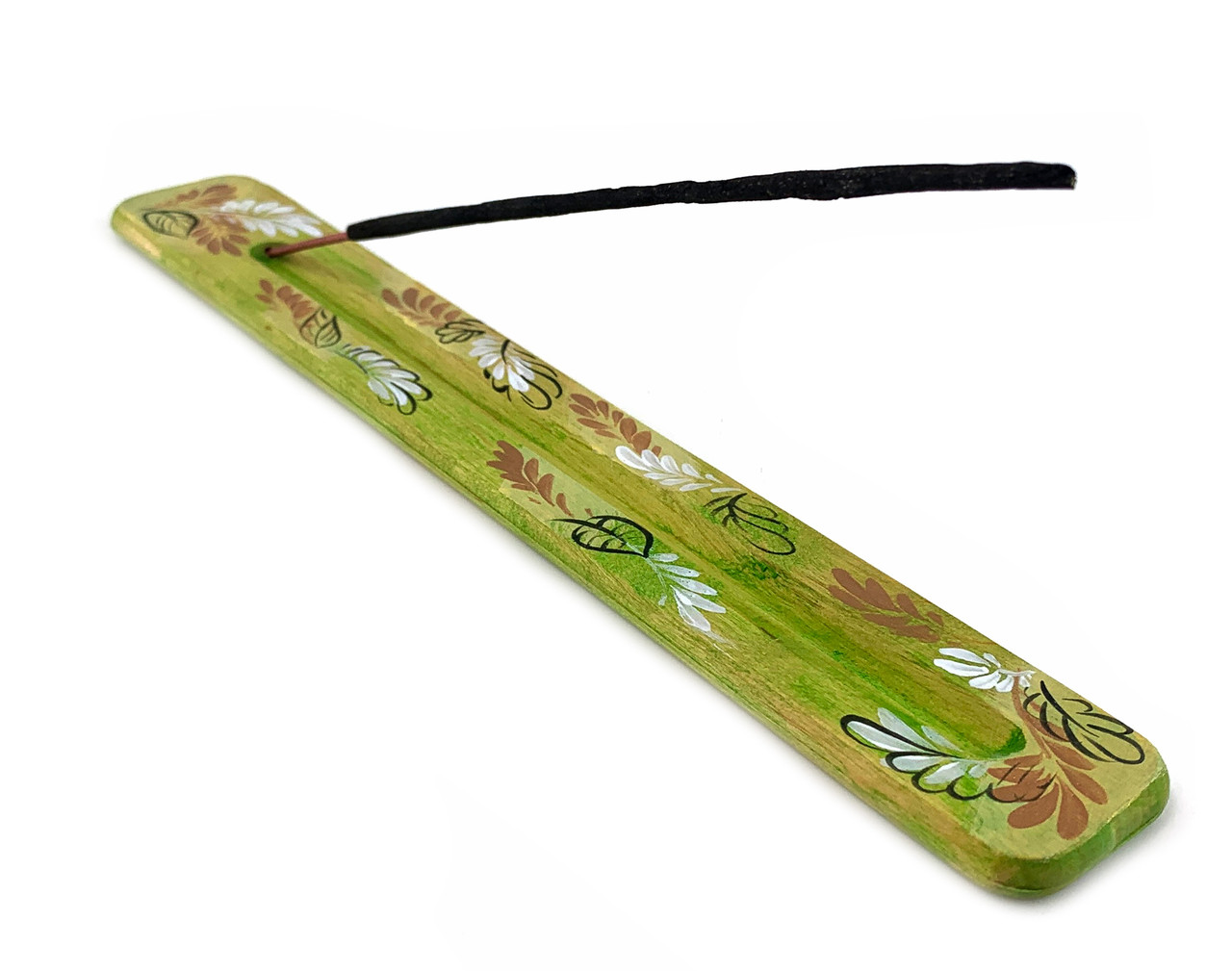 Підставка під пахощі "Барвистий ліс" (260х40х7 мм), розписано вручну, масив дерева., фото 1