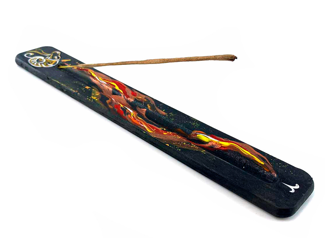 Підставка під пахощі "Зодіак-Овен" (260х40х7 мм), розписано вручну, масив дерева.