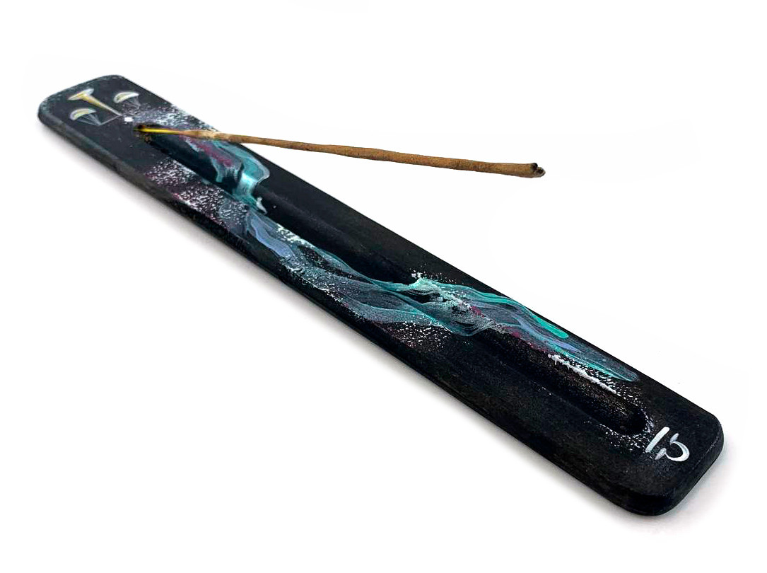 Підставка під пахощі "Зодіак-Терези" (260х40х7 мм), розписано вручну, масив дерева.