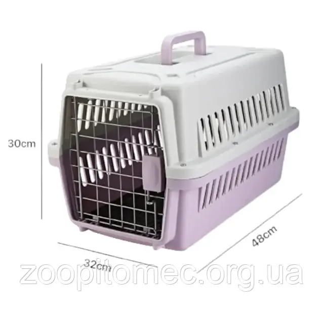 Переноска транспортна для котів і собак АНІМАЛЛ (48×32×30 см-182339 фіолетова), фото 1