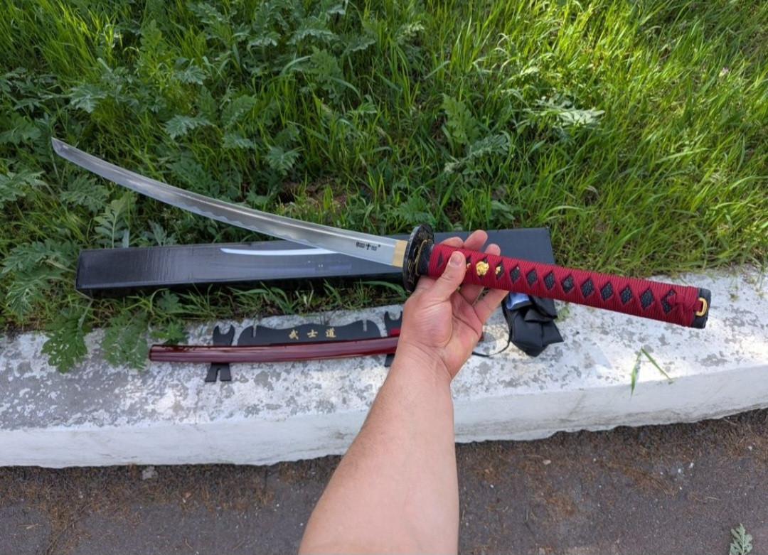 Катана Акай-Кен, самурайський меч, фото 1