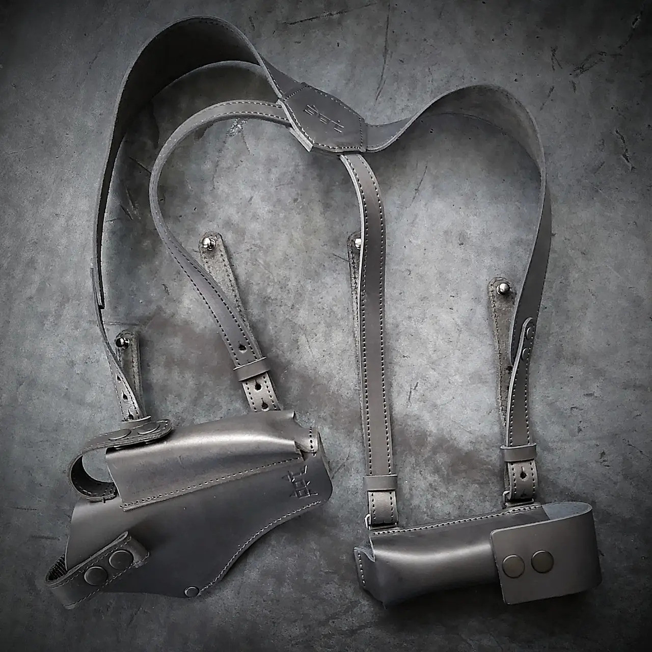 Кобура оперативна для АПС  прихованого носіння з натуральної шкіри чорна