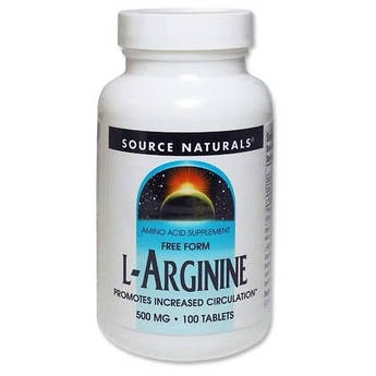 L-Аргінін Source Naturals L-Arginine Free Form 500 мг 100 таблеток