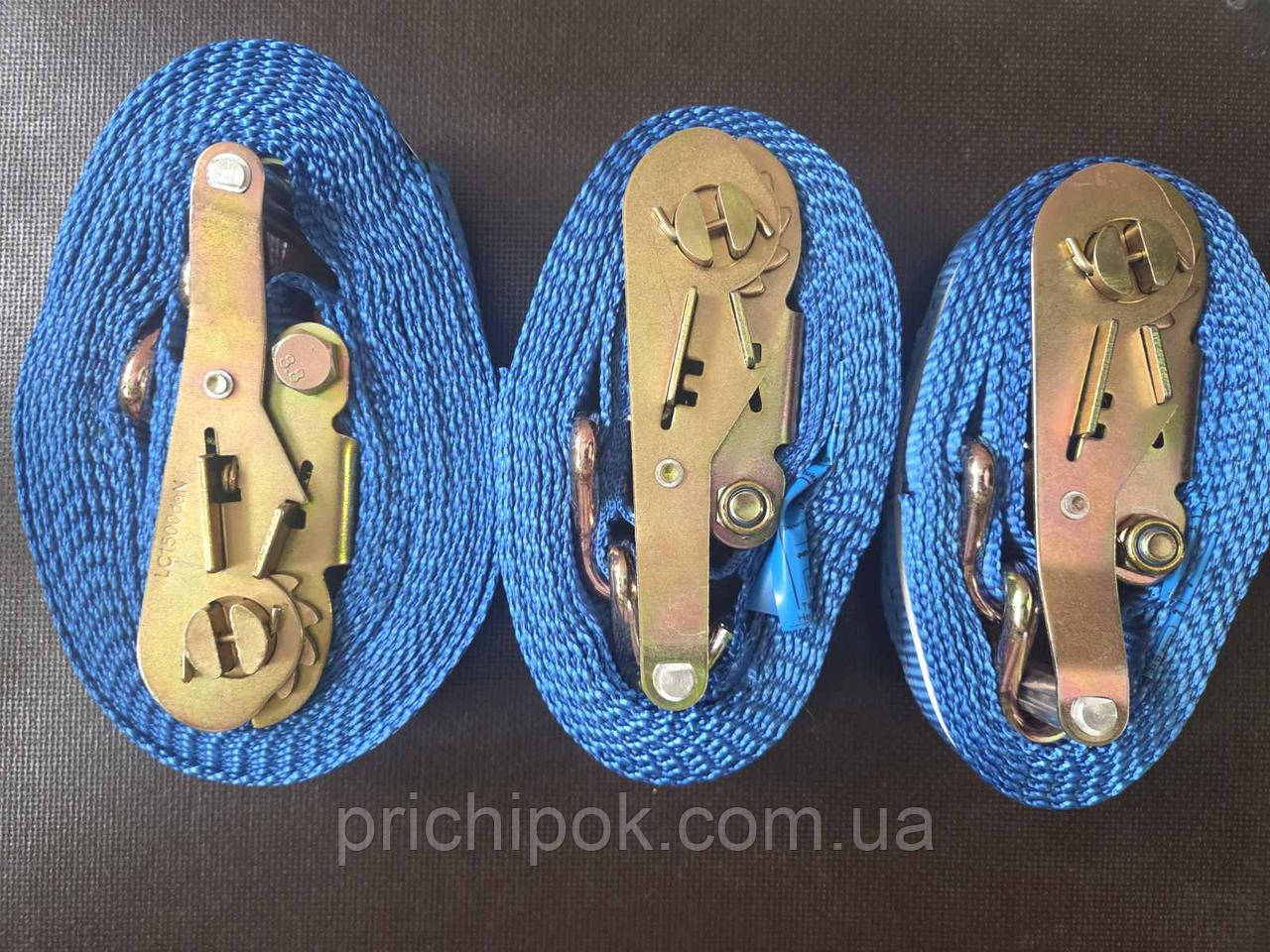 РС ремінь стяжний 3,0 т. Преміум. Двопалий гак