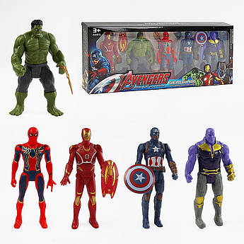 Набір героїв Marvel 15 см підсвітка 5 штук у коробці