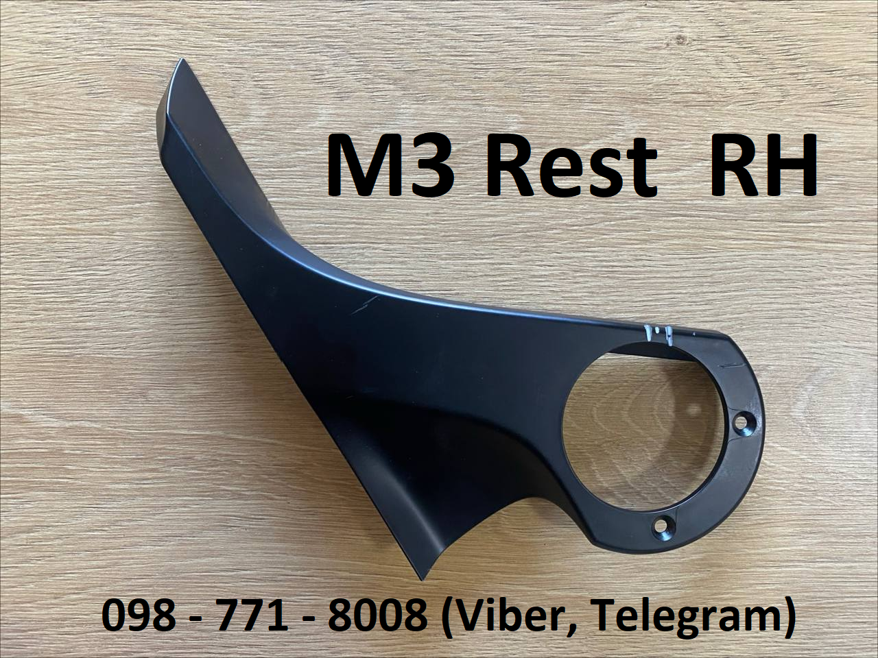 (Дефект) Верхня кришка дзеркала Tesla Model 3 Правого R Молдинг (Rest чорна матова)