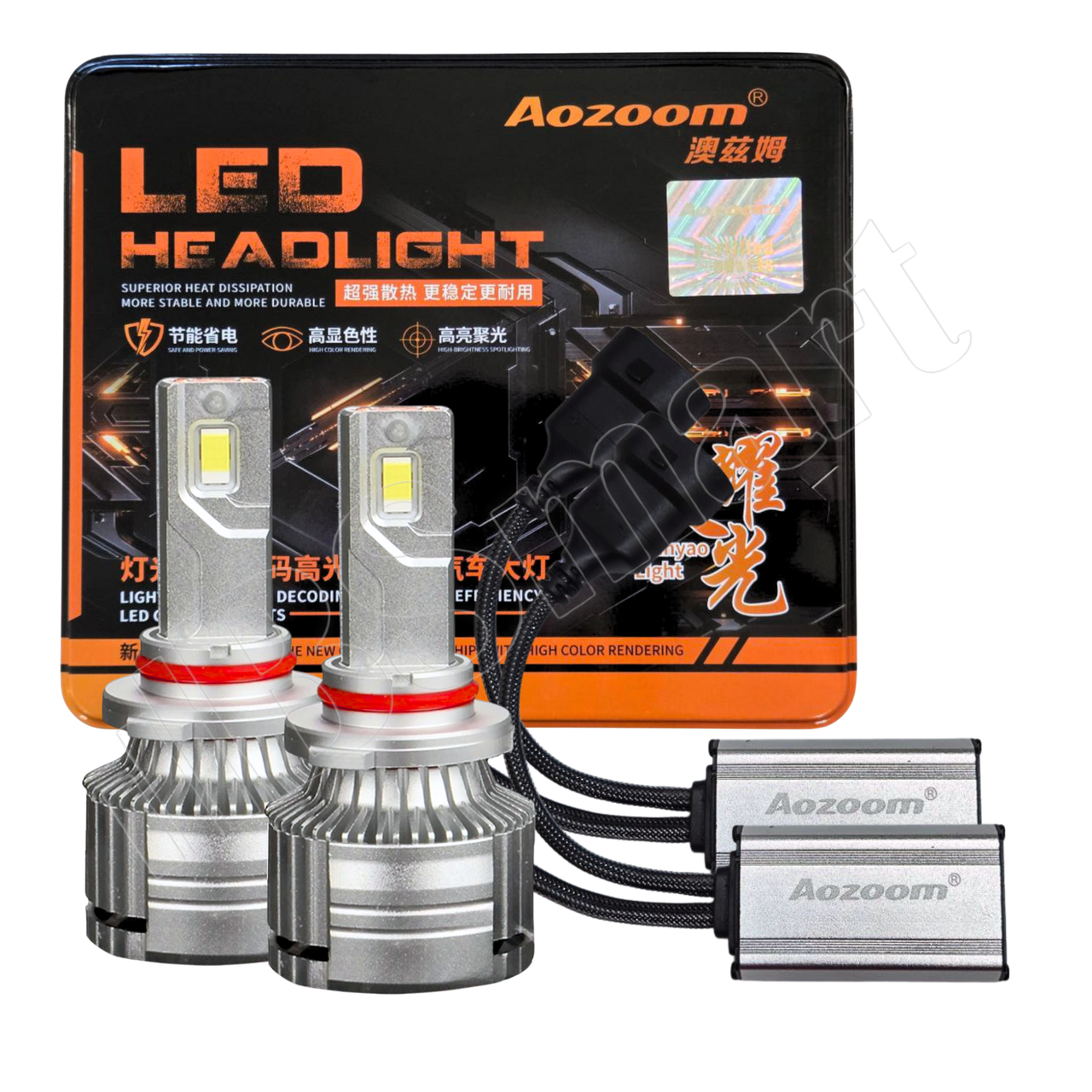 Автолампи LED Aozoom KLH-07 цоколь HB3 9005 160Вт Canbus 12В 80W на лампу