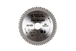 Диск пильний для дерева MASTERTOOL з твердосплавними напайками 125х22.2х60Т 08-7126
