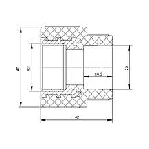 Муфта PPR Blue Ocean 25х3/4" ВР, фото 2