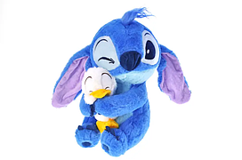 М'яка іграшка "Стіч з каченям" синя 30 см.