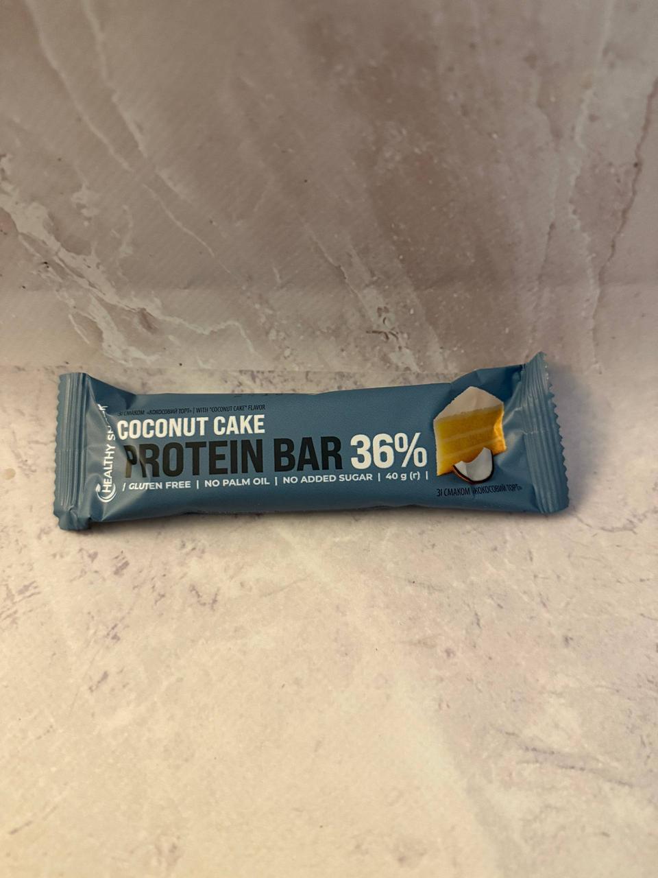 Протеїновий батончик зі смаком «Кокосовий  торт» 36% протеїну,40 г, фото 1