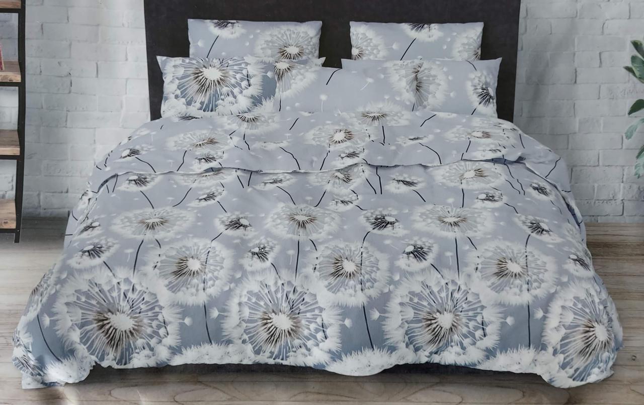 Постільна білизна бязь полуторний розмір «Більба» сірого кольору, фото 1