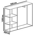 Loft стелаж для передпокою з 4 полицями і штангою Гардеробні стійки з ЛДСП і металу, фото 7