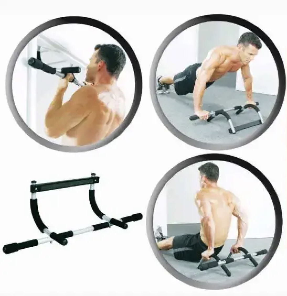 Турнік настінний для дому багатофункціональний 12 м’яких ручок для будинку в дверний отвір для підтягування віджимань преса, фото 1