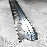 Профіль для скла душових під плитку 10 мм PDS 2 срібло поліроване 3,0 м, фото 7