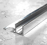Профіль для скла душових під плитку 10 мм PDS 2 срібло поліроване 3,0 м, фото 5