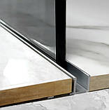 Профіль для скла душових під плитку 10 мм PDS 2 срібло поліроване 3,0 м, фото 6