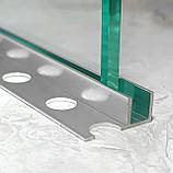 Профіль для скла душових під плитку 10 мм PDS 2 срібло поліроване 3,0 м, фото 10