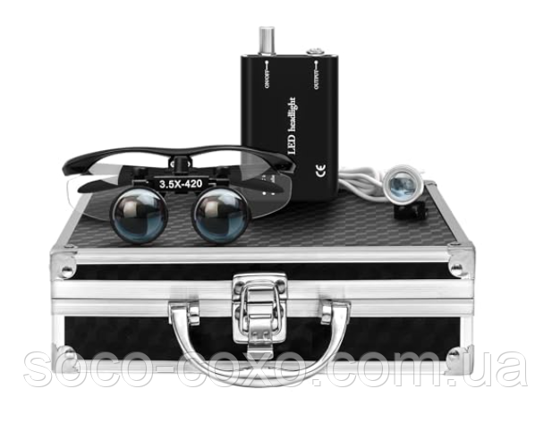 Бінокуляри стоматологічні CICADA 3.5 X-R з LED-підсвіткою, висока якість, гарантія., фото 1