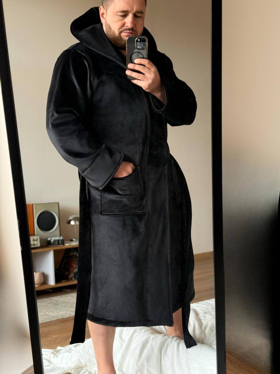 Чоловічий якісний теплий домашній халат, фото 1