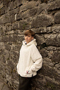 Дитяче худи унісекс Тедді з капюшоном, колір молочний