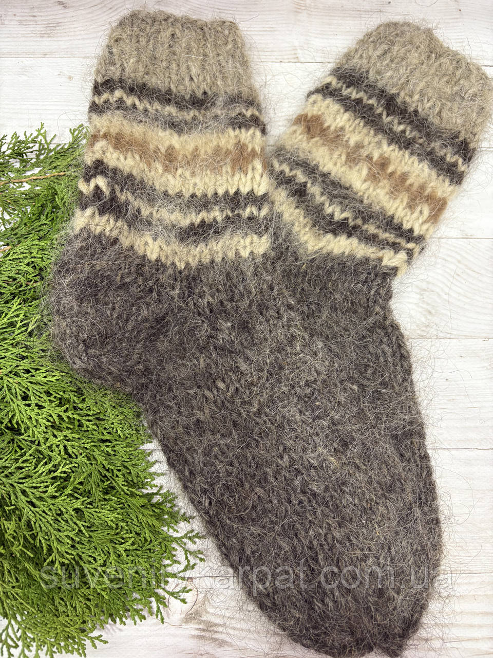 Гуцульські Шкарпетки з овечої шерсті розмір 42-44, фото 1