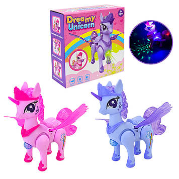 Інтерактивна іграшка Єдиноріг з крилами QF07-14 ходить, світло