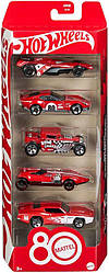 Набір Hot Wheels 80 років драйву Mattel 5 базових машинок JGK08