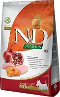 Farmina N&D Grain Free PUMPKIN CHICKEN & POMEGRANATE ADULT MINI Фарміна беззерновий корм для собак дрібних порід з куркою, 2,5 кг