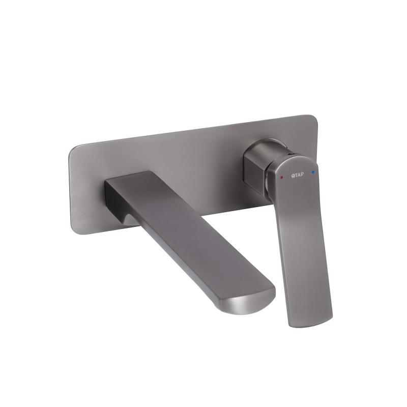 Змішувач для раковини Qtap Slavonice прихованого монтажу QTSLA273GMB45920 Gunmetal Black PVD, фото 1