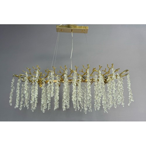 Овальна кришталева люстра 8077-L120 GD, фото 1