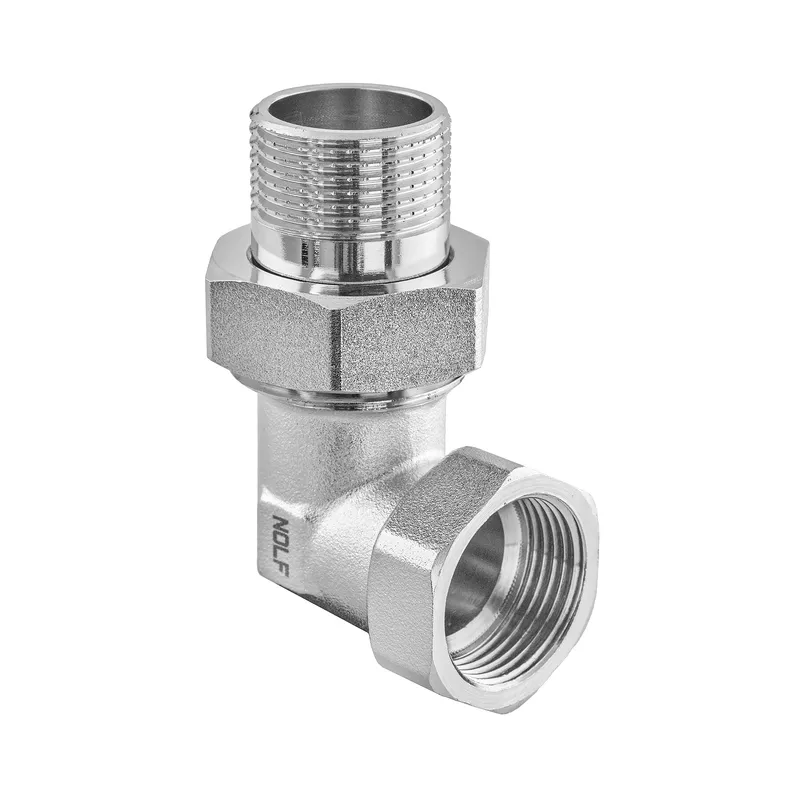 Згін американка Nolf NFC.521-06 — 1/2" кутовий нікельований (NF3236), фото 1