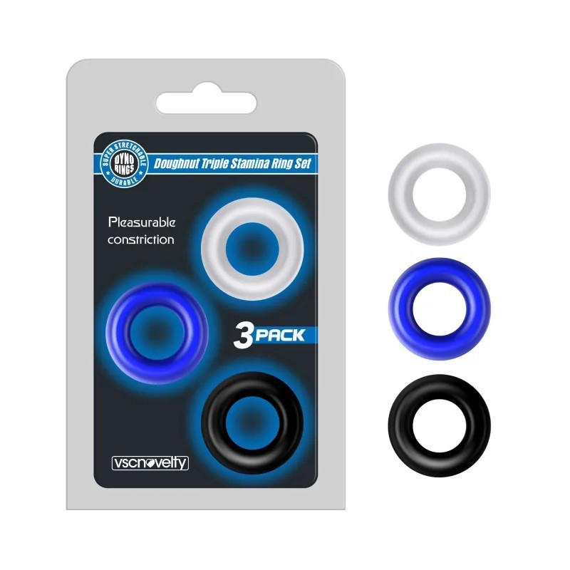 Набір рекційних кілець Doughnut Triple Stamina Ring Set, фото 1
