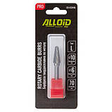 Alloid Pro. Борфреза твердосплавна для металу, тип L, D-10 мм, d-6 мм, L-70 мм, фото 5