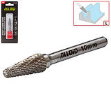 Alloid Pro. Борфреза твердосплавна для металу, тип L, D-10 мм, d-6 мм, L-70 мм, фото 6