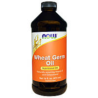 Масло зародышей пшеницы для лица и волос косметическое Wheat Germ Oi Now Foods, 473 мл